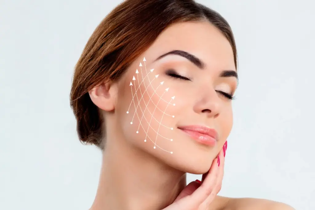 How Do PDO Threads Improve Skin Elasticity and Overall Facial Appearance? 1 Woman showing smooth, lifted facial contours after PDO Threads treatment in Katy,
